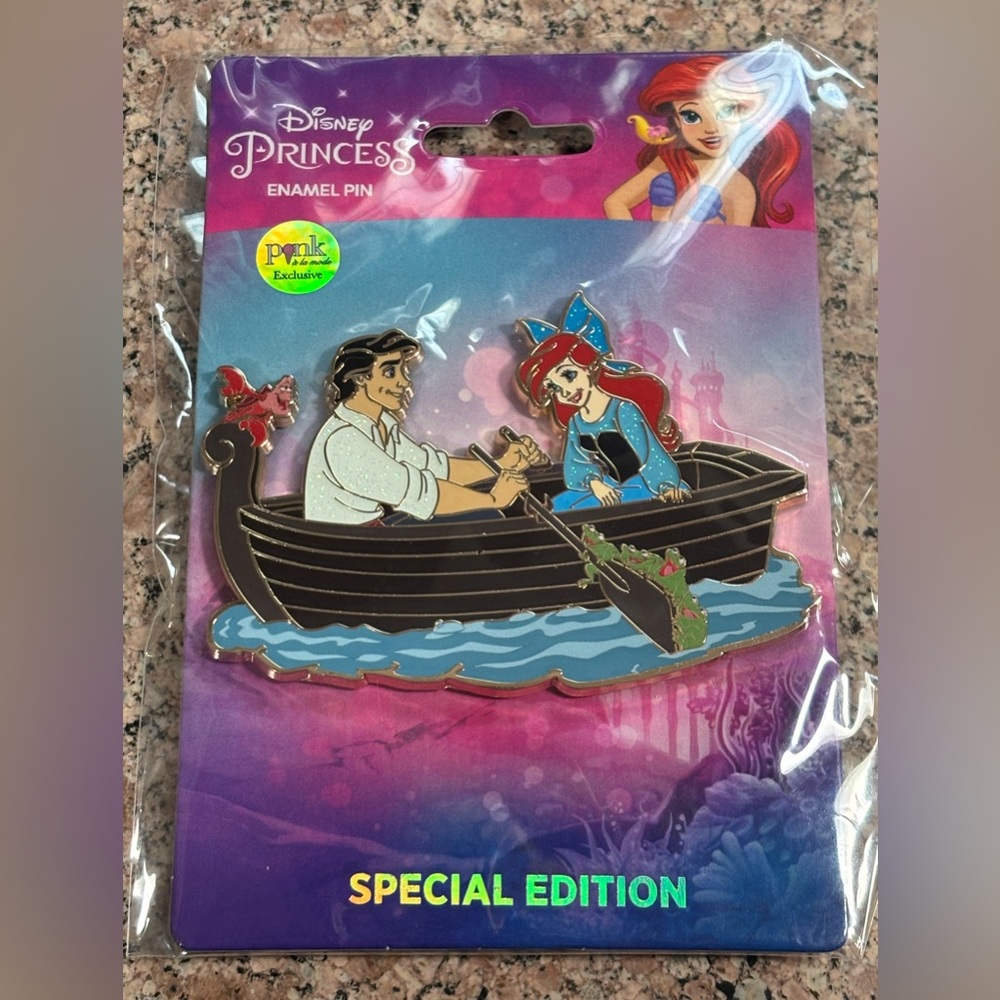 Disney PALM - LE500 Ariel, Eric, Sebastian - Rowing Boat - Little Mermaid Pin
